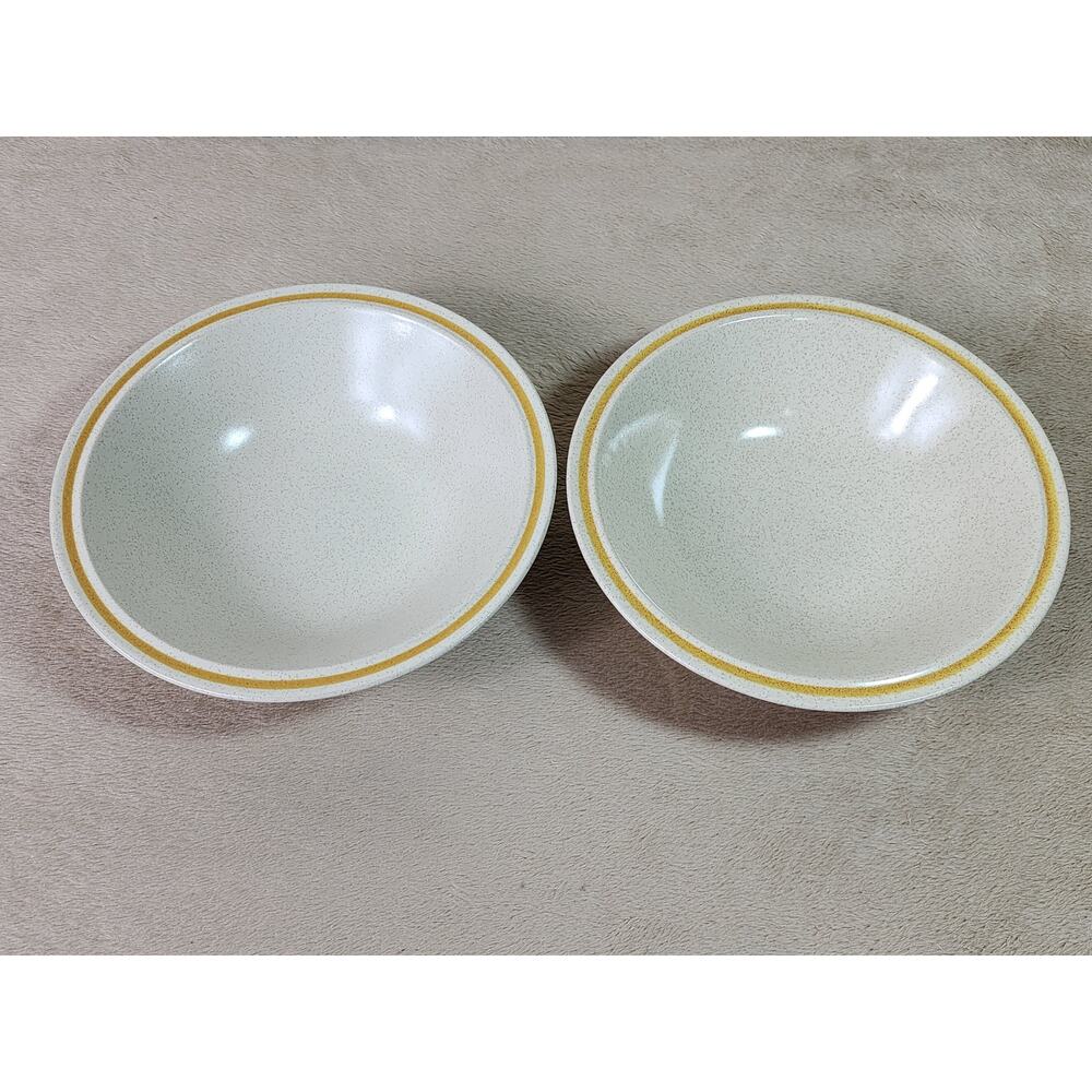 Hearthside Garden Festival Cereal Fruit Bowl 6 3/4" Stoneware 80s Japan x2